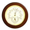 Thermometer & Hygrometer on Cherry Wood